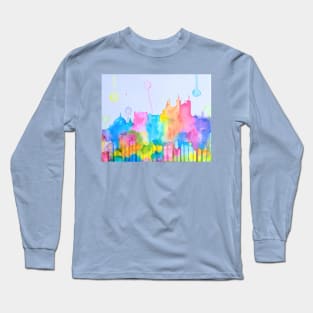 Lyon City - Colorful Skyline Long Sleeve T-Shirt